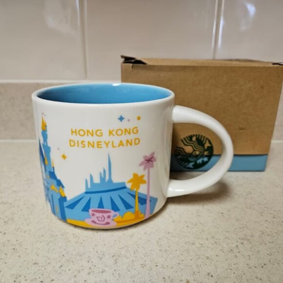 DISNEY STARBUCKS - Your are here Hong Kong Disneyland Mug - 2019 14 oz Mug - Picture 1 of 9